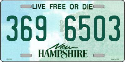 NH license plate 3696503