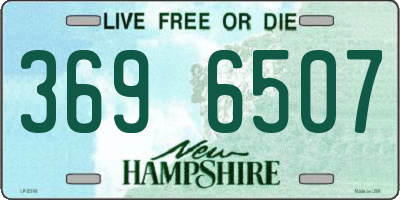 NH license plate 3696507