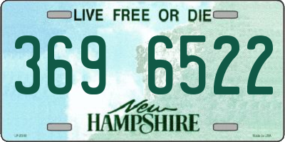 NH license plate 3696522