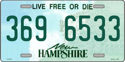 NH license plate 3696533
