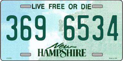 NH license plate 3696534