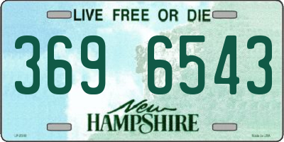 NH license plate 3696543