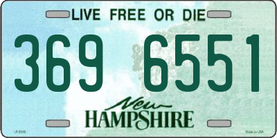 NH license plate 3696551