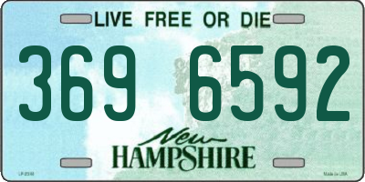 NH license plate 3696592