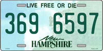NH license plate 3696597