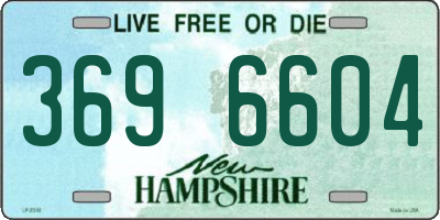 NH license plate 3696604