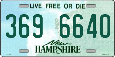 NH license plate 3696640