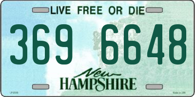 NH license plate 3696648
