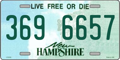 NH license plate 3696657