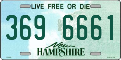 NH license plate 3696661