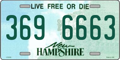 NH license plate 3696663