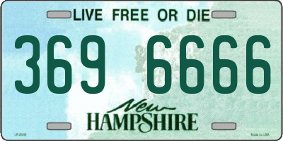 NH license plate 3696666