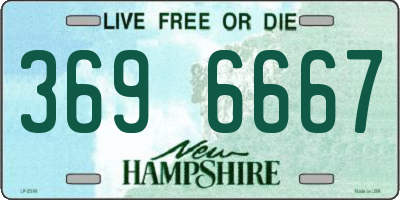NH license plate 3696667