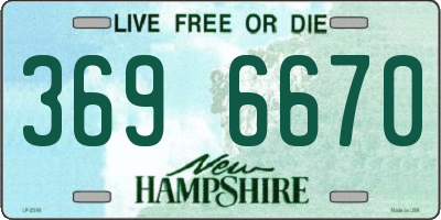 NH license plate 3696670