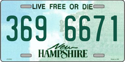 NH license plate 3696671