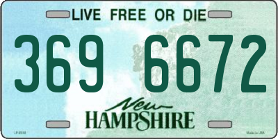 NH license plate 3696672