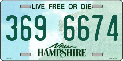 NH license plate 3696674