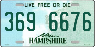 NH license plate 3696676