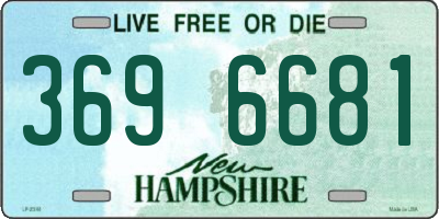 NH license plate 3696681