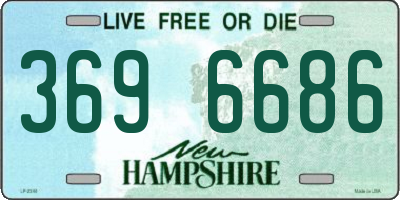 NH license plate 3696686