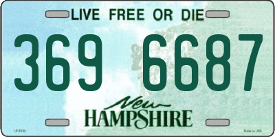 NH license plate 3696687
