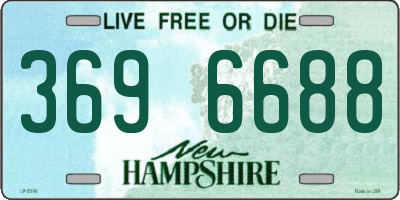 NH license plate 3696688