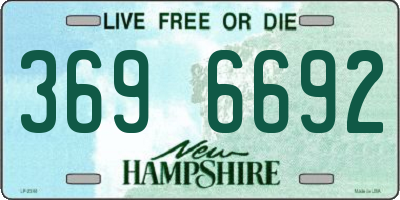 NH license plate 3696692