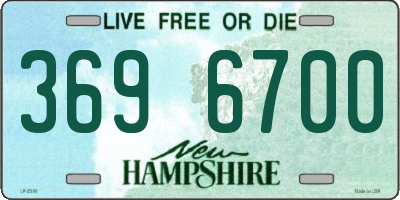 NH license plate 3696700