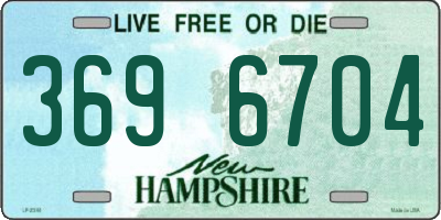 NH license plate 3696704