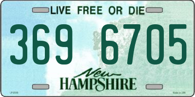 NH license plate 3696705