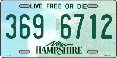 NH license plate 3696712