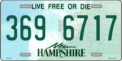 NH license plate 3696717