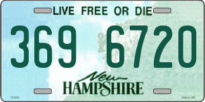 NH license plate 3696720