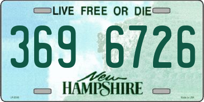 NH license plate 3696726