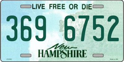 NH license plate 3696752