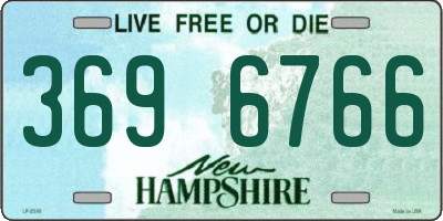 NH license plate 3696766