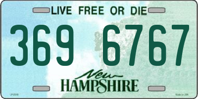 NH license plate 3696767