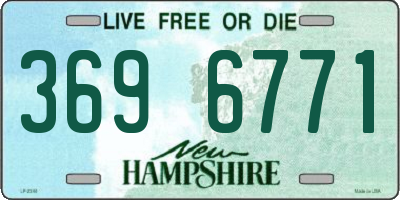 NH license plate 3696771