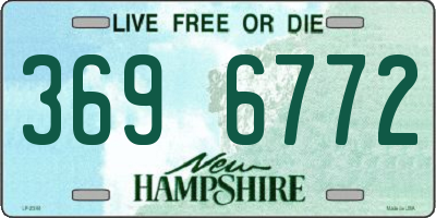 NH license plate 3696772