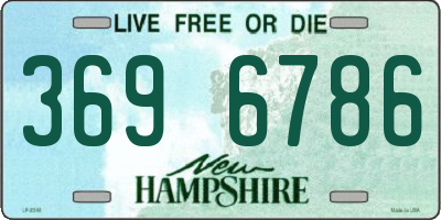 NH license plate 3696786