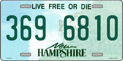 NH license plate 3696810