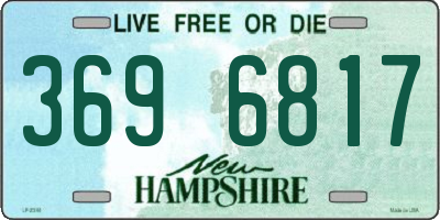 NH license plate 3696817