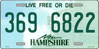 NH license plate 3696822