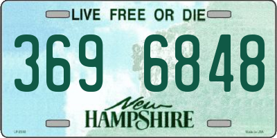 NH license plate 3696848