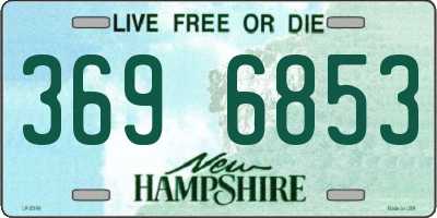 NH license plate 3696853
