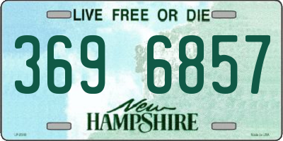 NH license plate 3696857