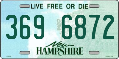 NH license plate 3696872