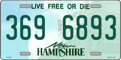 NH license plate 3696893