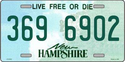 NH license plate 3696902