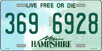 NH license plate 3696928